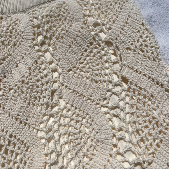 NEW HELMUT LANG CREAM CROCHET BIKER SHORTS - Picture 3 of 7